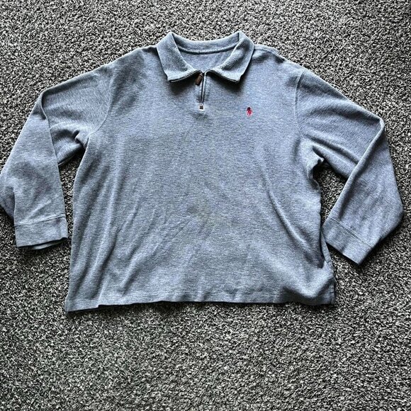 Polo Ralph Lauren Other - Polo Ralph Lauren Jacket Mens XL Gray Classic Preppy 100% Cotton Pullover